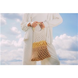 Сумка женская SL Home, ручное плетение, хлопок, кольцо 14.5 см, 30×45 см