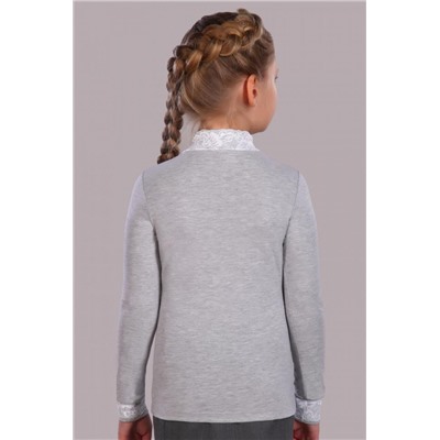 Блузка для девочки Дженифер арт. 13119 (Серый меланж)