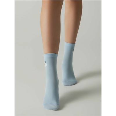 Классические CONTE CLASSIC Удлинённые носки женские из хлопка с пикотом «Подснежник»