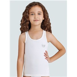 4110-01 Майка для девочки белая (BAYKAR)