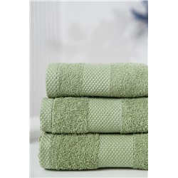 14419 Комплект полотенец 3шт 400 гр м2 30*60; 50*90; 70*140 (Хаки)