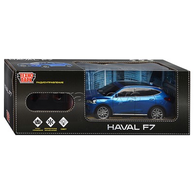 Машина Haval f7, р/у свет, 19 см, синий, коробка