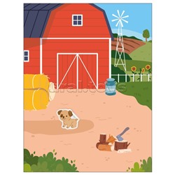 Веселые наклейки. В деревне