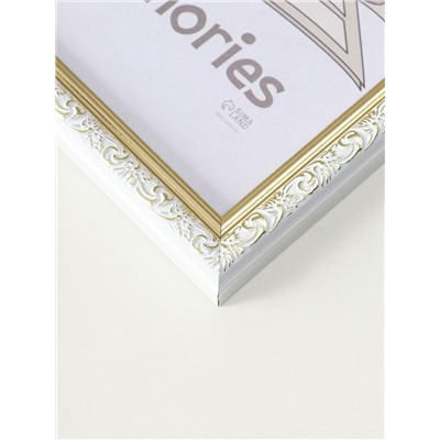 Фоторамка для фото 21×30 см Keep memories «Винтаж», белый с золотом, (пластик)
