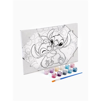 Картина по номерам с подрамником «Стич и Эйнджел», 20×30 см