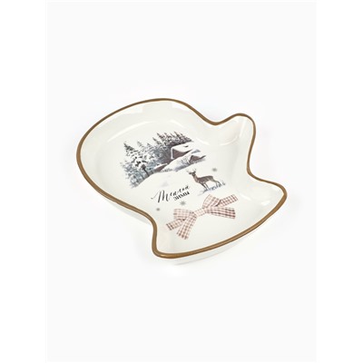 Блюдо новогоднее «Теплой зимы», 20×17.5×3 см, ручная работа