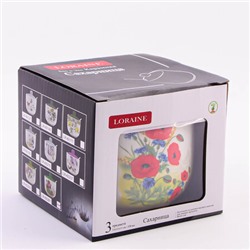 60281 Сахарница 3пр 520мл Цветущие Маки доломит LR (х36)