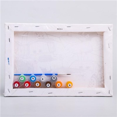 Картина по номерам для детей «Молния Маккуин и Мэтр» 20×30 см, Тачки