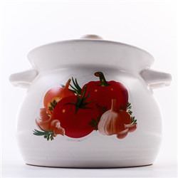 7437-1 Кастрюля с крышкой 1,8 л керамика рис/овощи MB (х8)