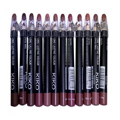 Косметический карандаш для губ KIKO Long Lasting Colour с точилкой (12 шт)