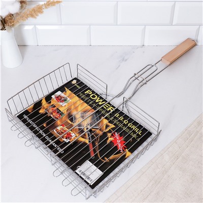 Решетка - гриль глубокая 32х24х62 см Хром / 112-4 /уп 25/0,608/ решетка для барбекю