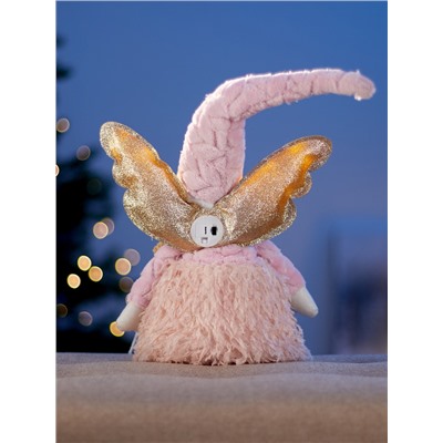 Фигура текстиль «Кукла в розовом» 70 см, 6 LED, от батареек AG10×3, свечение тёплое белое