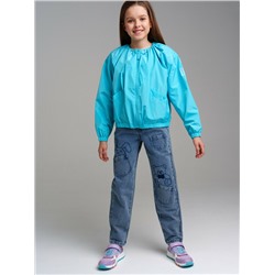 Куртка текстильная с полиуретановым покрытием для девочек (ветровка)