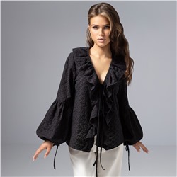 Блуза из хлопка, Пленительная грация (черная)