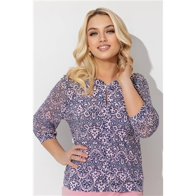 Блузка женская  1986/15/Серый, розовый