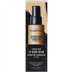 Smashbox, Studio Skin 24 Hour Wear Hydrating Foundation, 2.2 Light Medium With Warm Peach Undertone, 1 fl oz (30 ml)
