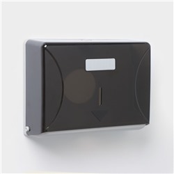 Диспенсер бумажных полотенец в листах, пластиковый, 27×20×10 см, серый