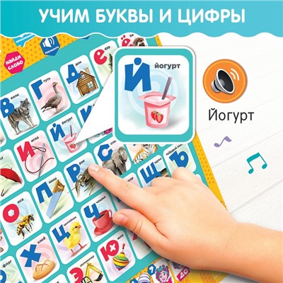 Электронный плакат обучающий «Фикси плакат», звуковые эффекты, Фиксики, в пакете