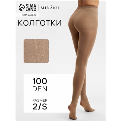 Женские колготки MINAKU 100 ден, бежевые, размер 2/S