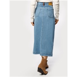Юбка А-силуэта из эластичного денима