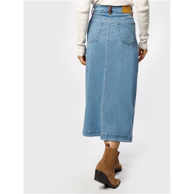 Юбка А-силуэта из эластичного денима