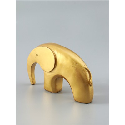 УЦЕНКА Фигурка полистоун «Золотой слоник», 3.5×13×7.5 см