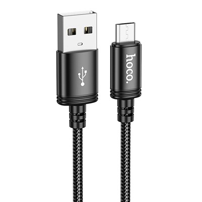 Кабель USB - micro USB Hoco X89 Wind (повр. уп.) 12W 100см 2,4A  (black)