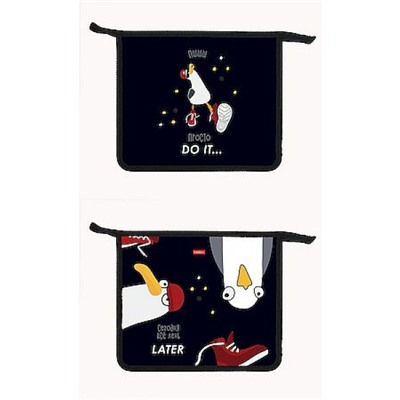 Папка для тетрадей А5 на молнии сверху пластиковая "Приключения чайки" 1 отделение (094818) 01028 Хатбер