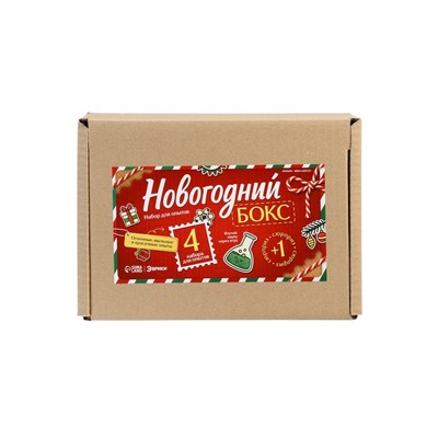 Набор для опытов «Новогодний бокс», 4 набора для опытов, 1 сюрприз