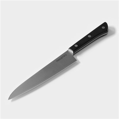 Нож кухонный универсальный Magistro Hinshitsu, нержавеющая сталь, 15.7 см, чёрный