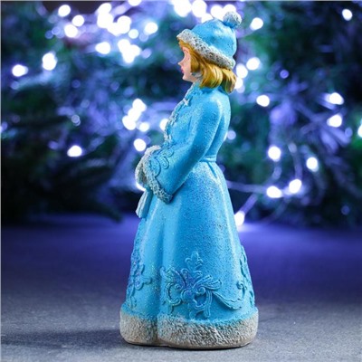 Фигурка полистоун «Снегурочка», голубой кафтан, 9×10×23 см