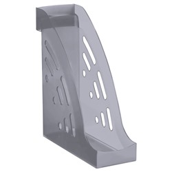 Лоток для бумаг вертикальный  95 мм Эксперт тонированный серый ЛТВ-30862 Стамм