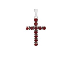 Подвеска из серебра рубин корунд, Мини