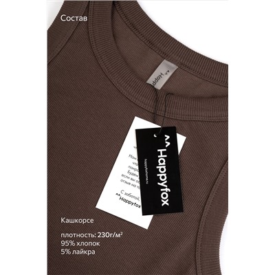 Женская майка-топ в рубчик Happyfox