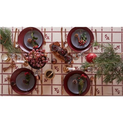 Скатерть новогодняя «Доляна» Merry Christmas, 146×110± 3 см, 100% хлопок, рогожка 164 г/м²