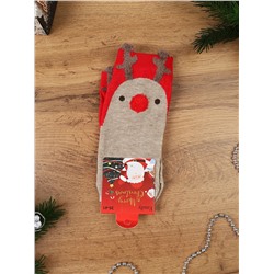 Носки р. 35-40 Новый год короткие / L819 / уп 10/1200/ ОДНА ПАРА/ МАРКА