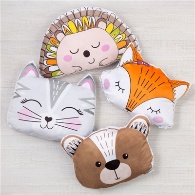 Подушка декоративная Крошка Я «Ёжик», 41×25 см, велюр, 250 г/м²