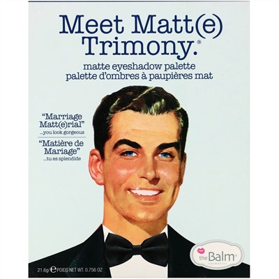 theBalm Cosmetics, Meet Matte Trimony, Matte Eyeshadow Palette, Marriage Matt(e)rial, 0.756 oz (21.6 g)