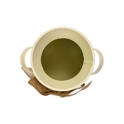 Кашпо - ваза «Гленн», 10×10×19 см, 1.2 л, бежевое