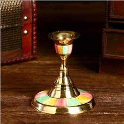 Подсвечник «Радуга», 9×9×10 см, латунь, перламутр