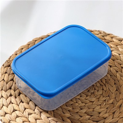 Набор контейнеров пищевых прямоугольных Доляна, 3 шт.: 150 мл, 500 мл, 1.2 л, цвет синий