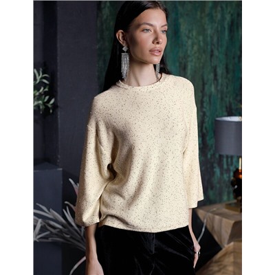 Джемпер из хлопковой пряжи с пайетками