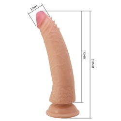 Телесный фаллоимитатор с эффектом скользящей кожи Kable - 21 см.