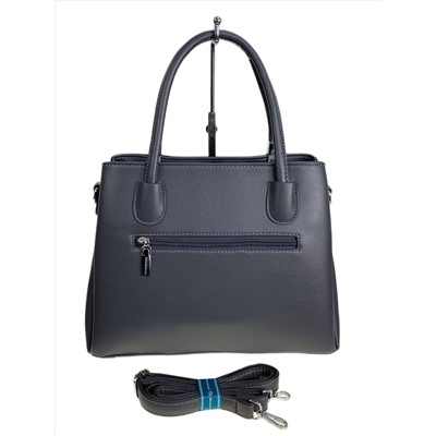 Женская сумка из искусственной кожи и натуральной замши, цвет серый