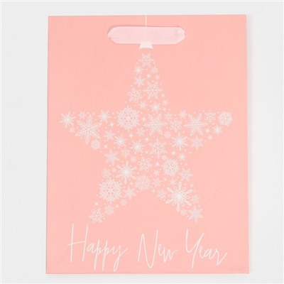 Пакет подарочный новогодний ламинированный «Сладкого Нового Года», MS 18×23×10 см