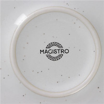 Тарелка обеденная Magistro Urban, d=22 см, фарфор, белая в крапинку
