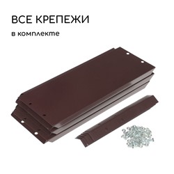 Клумба оцинкованная, d=80 см, высота бортика 15 см, коричневая, Greengo