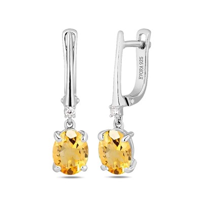 Серьги, цитрин, Вернисаж