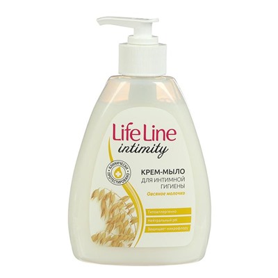 Крем-мыло для интимной гигиена Life Line «Овсяное молочко», 280 г