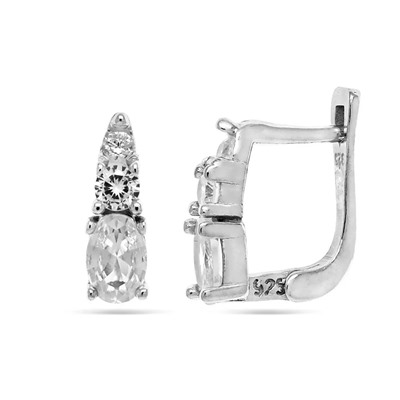 Серьги из серебра куб.циркон., Тцс71